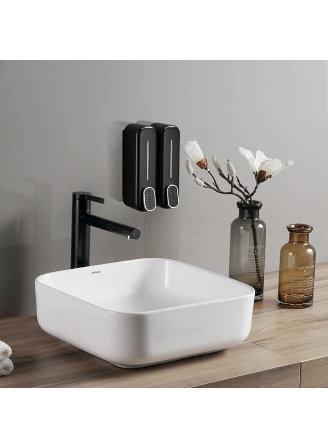 Black Wall Mounted Soap Dispenser, Single Chamber, 300ML, Shampoo, Conditioner, Body Wash, Commercial, Home, Shower Gel, Soap Dispenser - Image 3