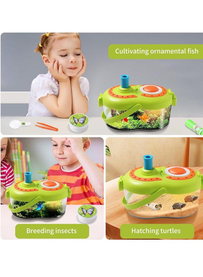 SYOSI Bug Catcher Kit for Kids Outdoor Insect Capture Critter Case with LED Compass Magnifying Glass Butterfly Net Critter Keeper Explorer Kit - Image 3