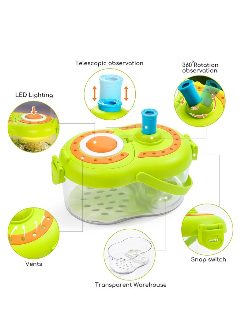 SYOSI Bug Catcher Kit for Kids Outdoor Insect Capture Critter Case with LED Compass Magnifying Glass Butterfly Net Critter Keeper Explorer Kit - Image 4