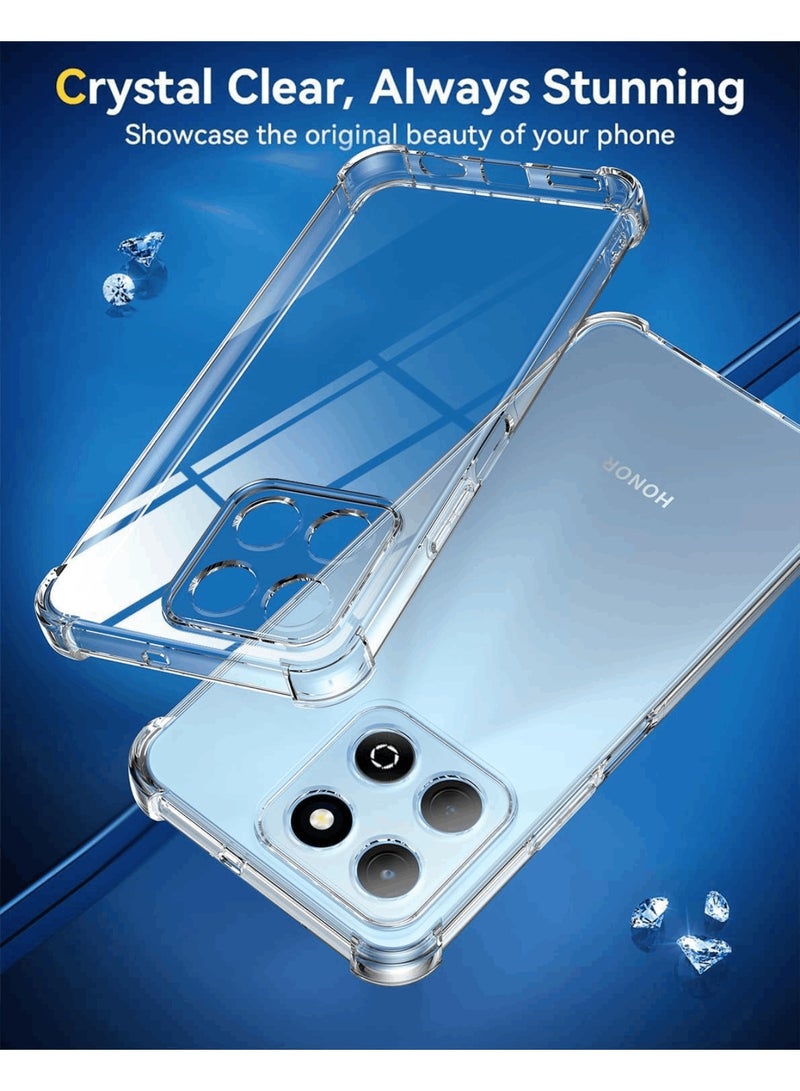 Aookay [1+2] for Honor X5b / Honor X5b Plus Case with Screen Protector (2 Pack) Slim Shock Absorption TPU Soft Edge Bumper with Reinforced Corners Transparent Protective Cover (Clear) - Image 4