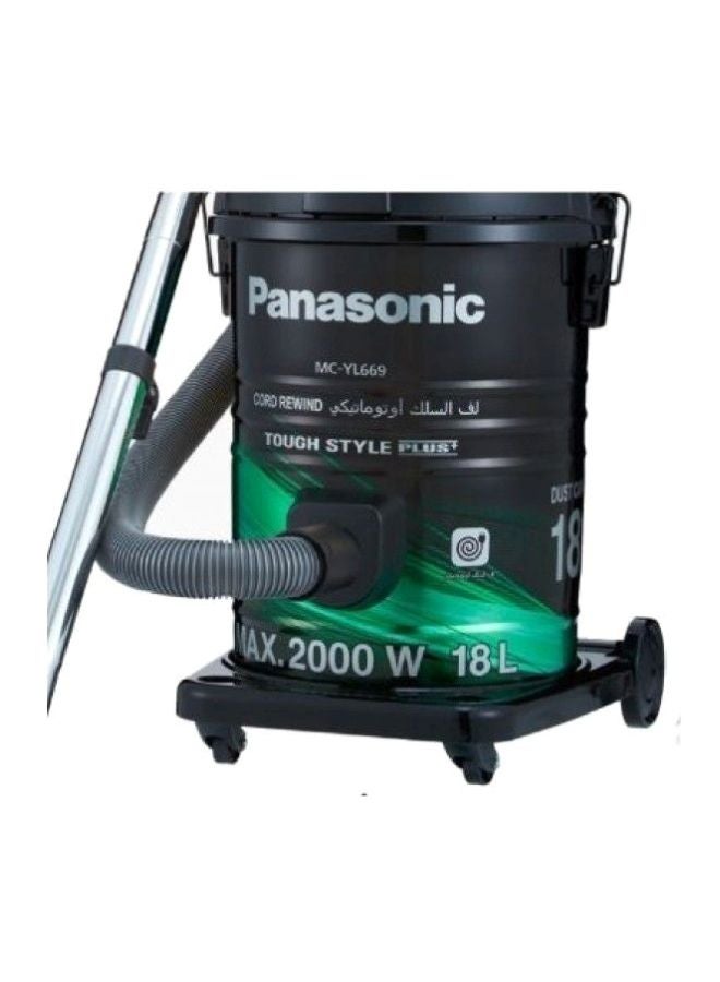 Panasonic Vacuum Cleaner 2000W 18 L 2000 W MC-YL633 Black/Green - Image 2