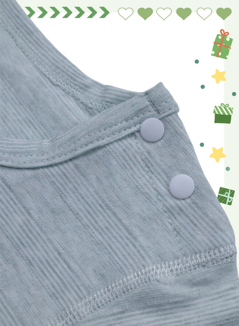 Baby Crawling Bodysuit - Cotton Blend Lightweight Triangle Bodysuit with Duck Pendant, Snap Crotch, Half Sleeve - For 1-18 Months  - Image 4