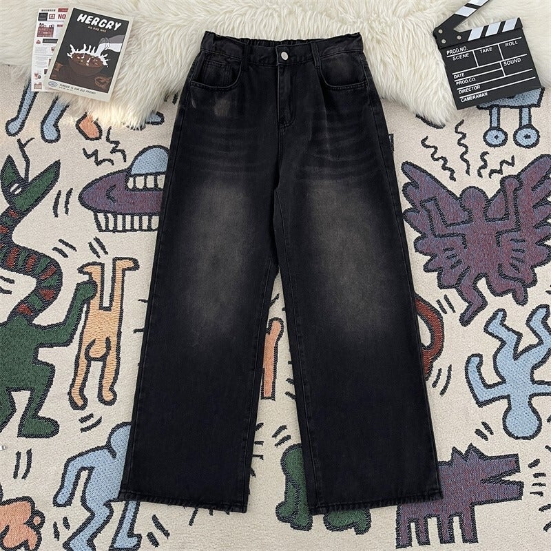 Unisex Classic Denim Jeans Loose Fit Daily Outdoor Wear - Image 1