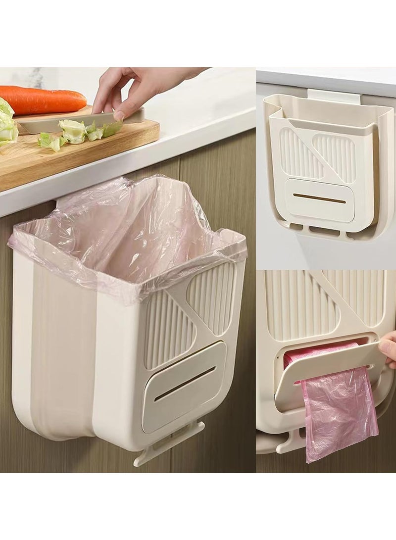 DUNISO سلة مهملات متعددة الوظائف معلقة، سلة قمامة منزلية لإعادة التدوير، سلة قمامة مثبتة على الحائط لمطبخ، مناسبة للمطبخ، الحمام، المكتب وغرفة النوم، 7 لتر - Image 1