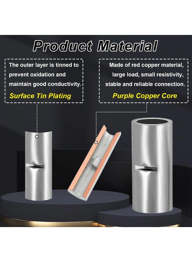 يُسلِّم مجموعة موصلات طرفية غير معزولة مكونة من 80 قطعة بمقاس 4/6/8AWG مع أنبوب قابل للانكماش بالحرارة لتوصيل الأسلاك بموصلات طرفية من النحاس النقي بمقاس AWG4/6/8 للتطبيقات في السيارات والبحرية والصناعية - Image 3