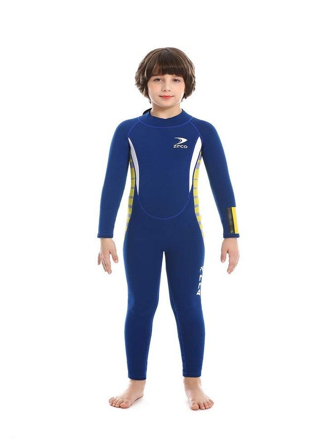ZCCO 2.5mm Neoprene Kids Full Wetsuit, One Piece Swimsuit for Boys and Girls, Children Diving Suit with Back Zip for Swimming, Diving, Snorkeling and Other Water Sports - Image 2