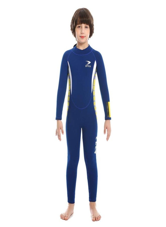 ZCCO 2.5mm Neoprene Kids Full Wetsuit, One Piece Swimsuit for Boys and Girls, Children Diving Suit with Back Zip for Swimming, Diving, Snorkeling and Other Water Sports - Image 3