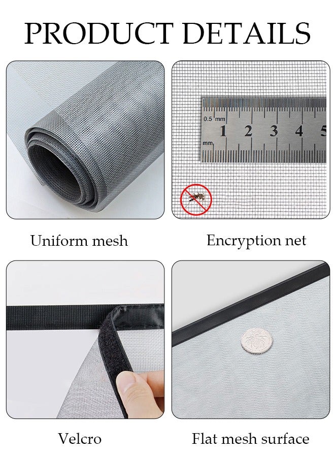 شبكة ناموسية للنافذة، شبكة شاشة نافذة قابلة للإزالة مضادة للبعوض، شاشة طيران متينة للحيوانات الأليفة/الشاشة/شاشة الشرفة/نافذة الطابق السفلي - Image 3