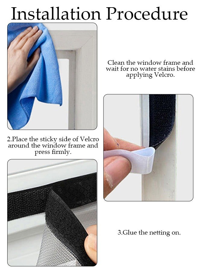 شبكة ناموسية للنافذة، شبكة شاشة نافذة قابلة للإزالة مضادة للبعوض، شاشة طيران متينة للحيوانات الأليفة/الشاشة/شاشة الشرفة/نافذة الطابق السفلي - Image 4