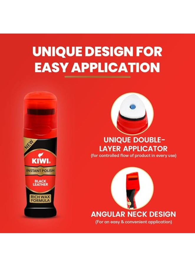 Kiwi - Kiwi Liquid Shoe Polish - 75 ml (Black) | Protects colour of the shoe - Image 1