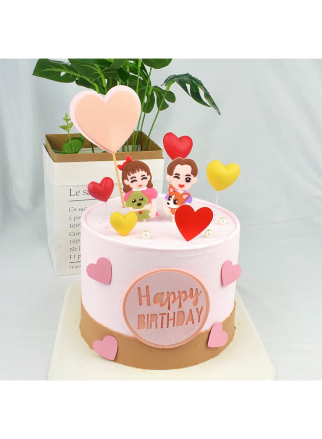 Internet Celebrity Cartoon Children's Day Soft Pottery Soft Glue Cake Decoration Cute Children Girl Birthday Doll Plug-in-Color:Soft Glue-Slide Girl  - Image 5