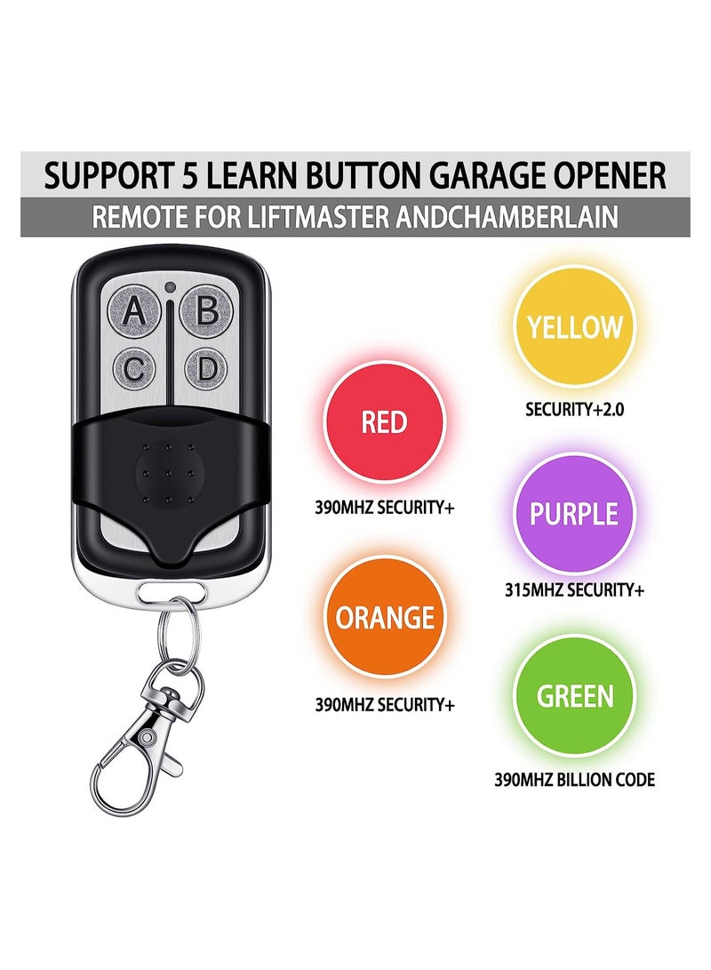 Universal Garage Door Remote, 2 Replacement for LiftMaster Chamberlain Craftsman Door Opener, with Learning on Mini Keychain Type, 2 Pcs - Image 5