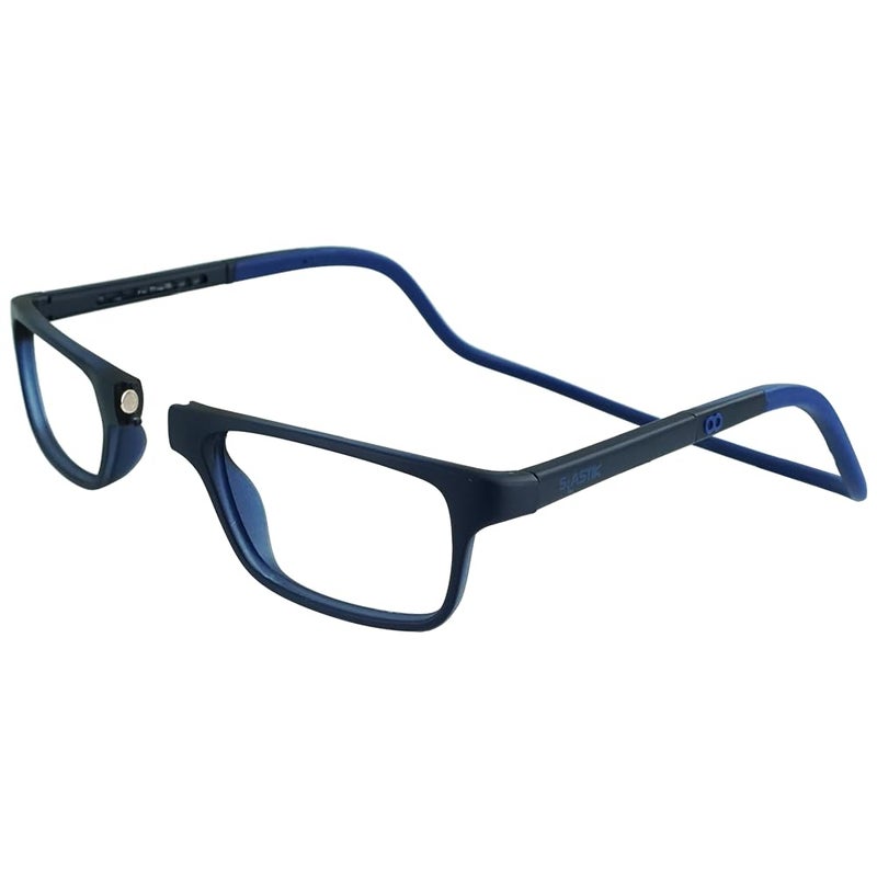 Clic Magnetic Reading Glasses for Men or Women Soft Foldable Band Computer Readers Nashi SXL Dark Blue 250 Magnification