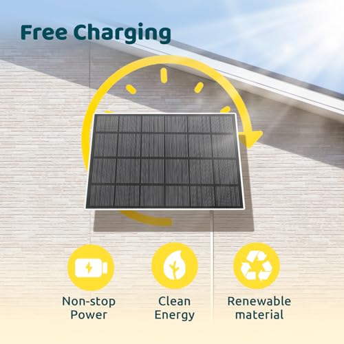 NETVUE Solar Panel for Bird Feeder Camera only, Type-C Charger, IP65 Waterproof for Outdoors, 3W Continuously Power Supply, 360° Swivel Bracket - Image 4