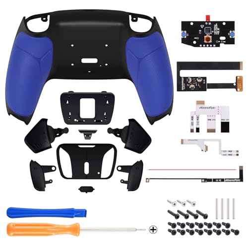eXtremeRate Blue Rubberized Grip Programable RISE4 Remap Kit for PS5 Controller BDM 010 & BDM 020, Upgrade Board & Redesigned Back Shell & 4 Back Buttons for PS5 Controller - Controller NOT Include - Image 3