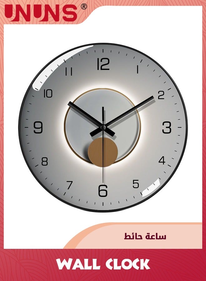 UNUNS 12 Inch Wall Clock,Modern Decorative Silent Non-Ticking Wall Clock,Battery Operated Quality Quartz Modern Wall Clock For Home,Bedroom,Living Room,Office - Image 1