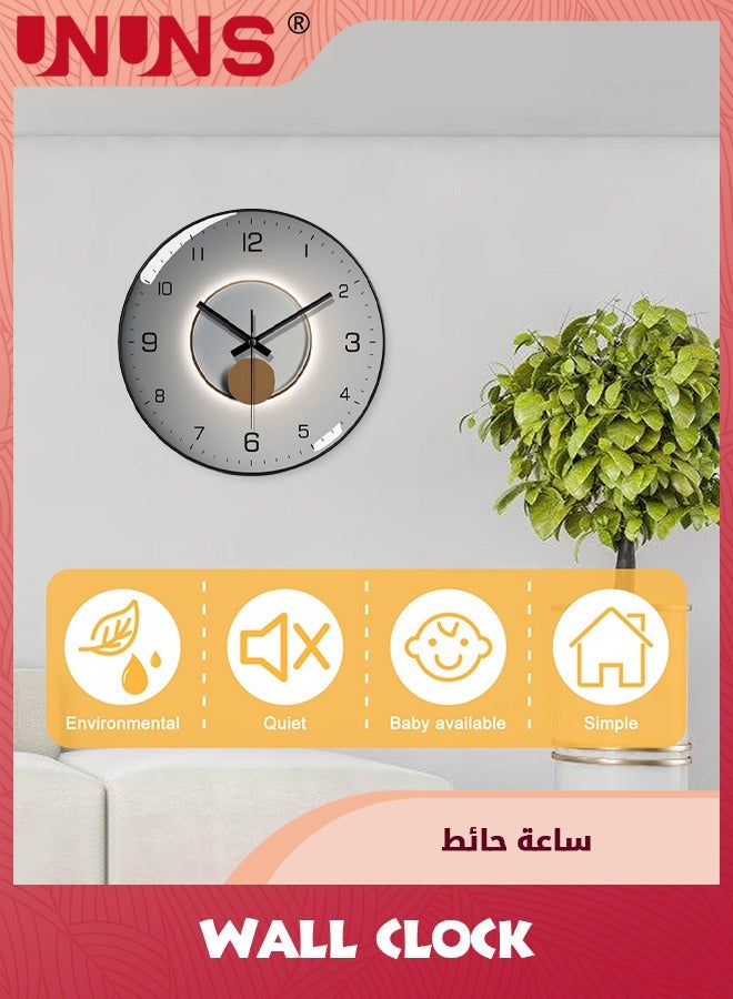 UNUNS 12 Inch Wall Clock,Modern Decorative Silent Non-Ticking Wall Clock,Battery Operated Quality Quartz Modern Wall Clock For Home,Bedroom,Living Room,Office - Image 3