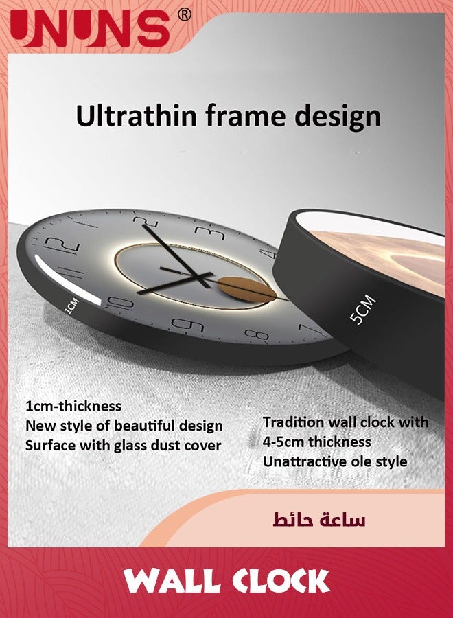 UNUNS 12 Inch Wall Clock,Modern Decorative Silent Non-Ticking Wall Clock,Battery Operated Quality Quartz Modern Wall Clock For Home,Bedroom,Living Room,Office - Image 5