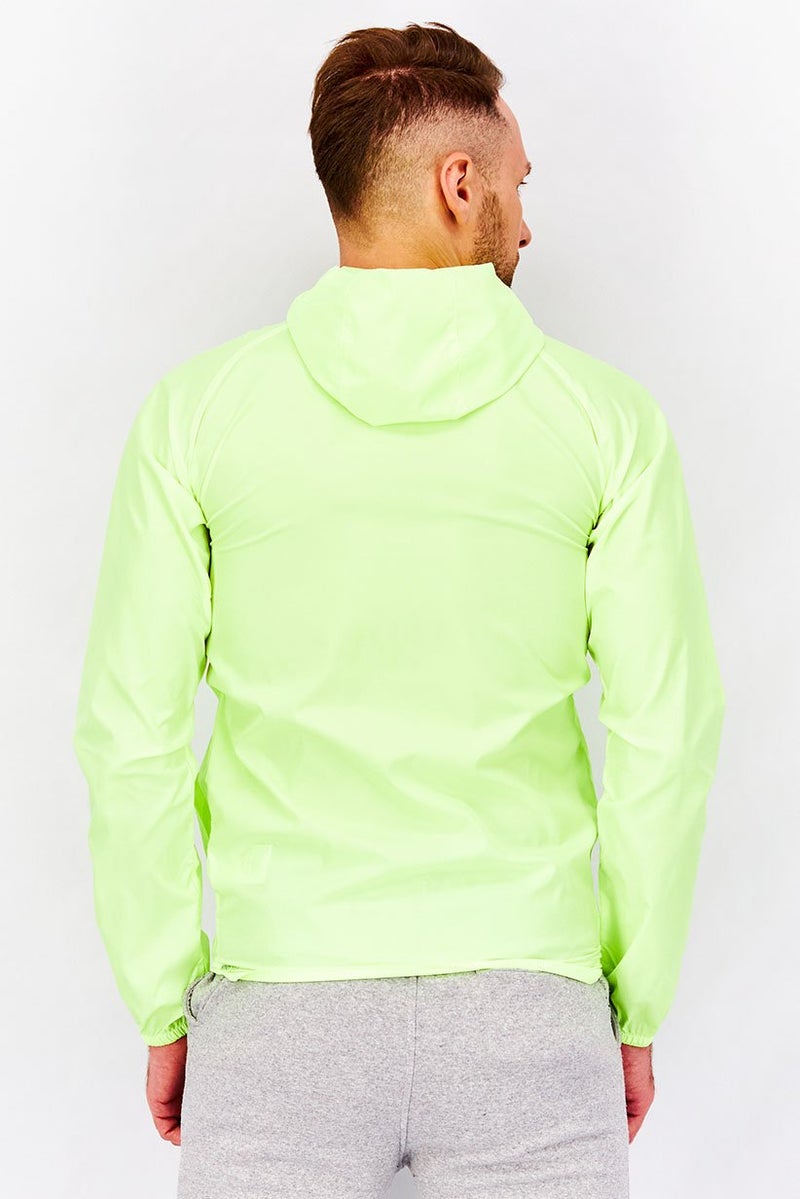 PUMA جاكيت رياضي للرجال بغطاء رأس وسحاب كامل عاكس، أخضر ليموني - Image 4