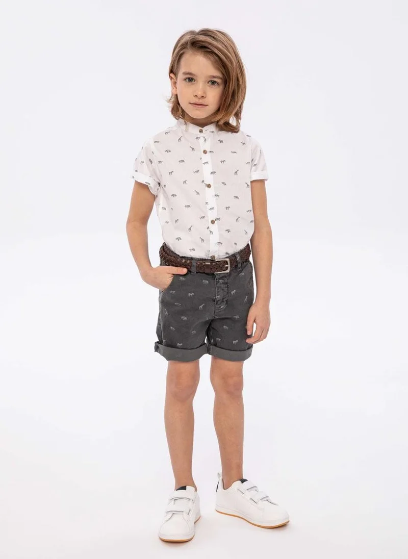 MINOTI Kids Boys  Printed Chino Short