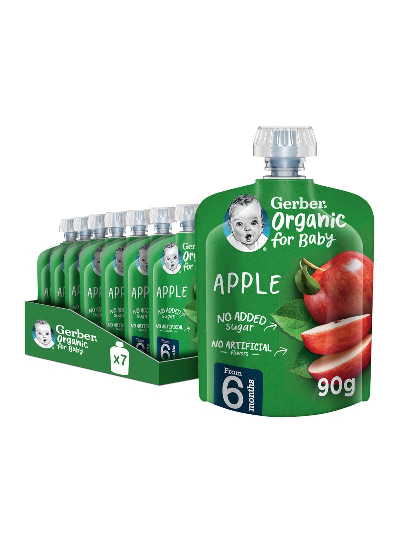Gerber Organic Puree Pouch In Apple 7 x 90g  - Image 1