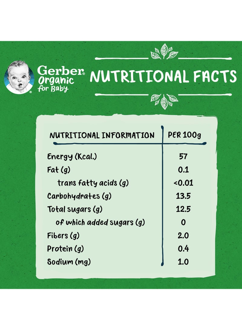 Gerber Organic Puree Pouch In Apple 7 x 90g  - Image 4