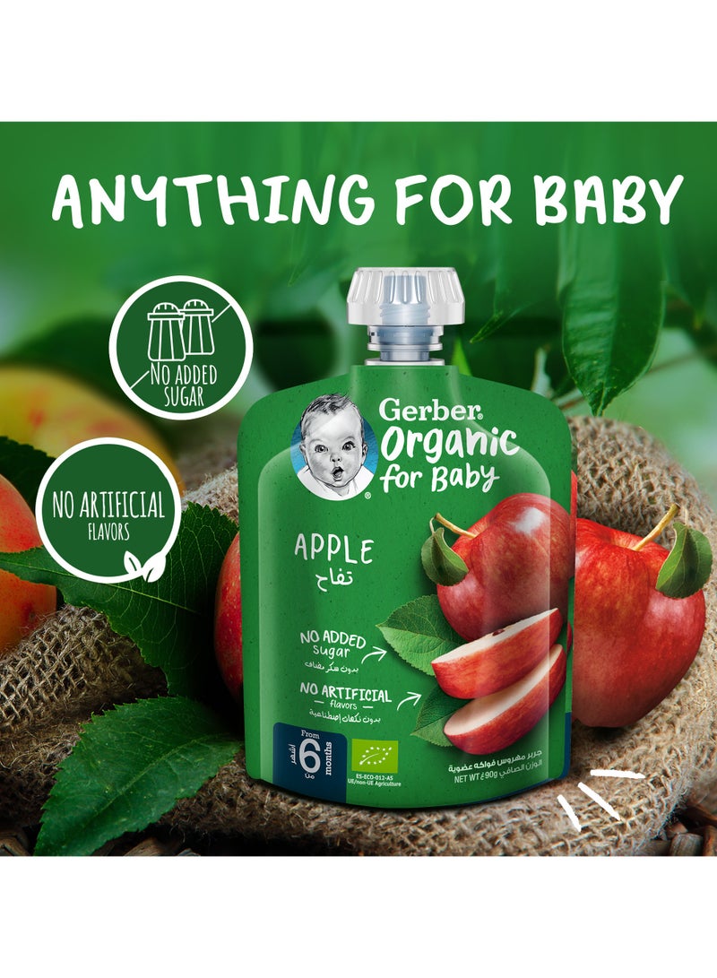 Gerber Organic Puree Pouch In Apple 7 x 90g  - Image 2