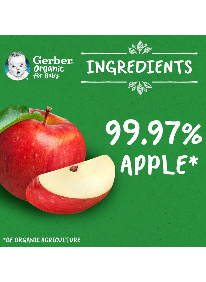 Gerber Organic Puree Pouch In Apple 7 x 90g  - Image 5