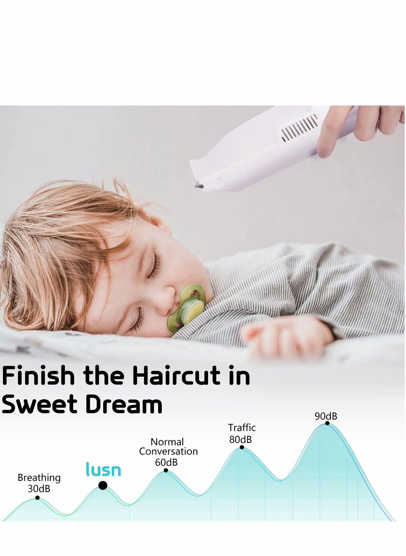 Y&D - Baby Hair Clipper, Quiet Trimmer for Kids and Children, Waterproof Rechargeable Cordless Haircut Kit Toddler, White - Image 1