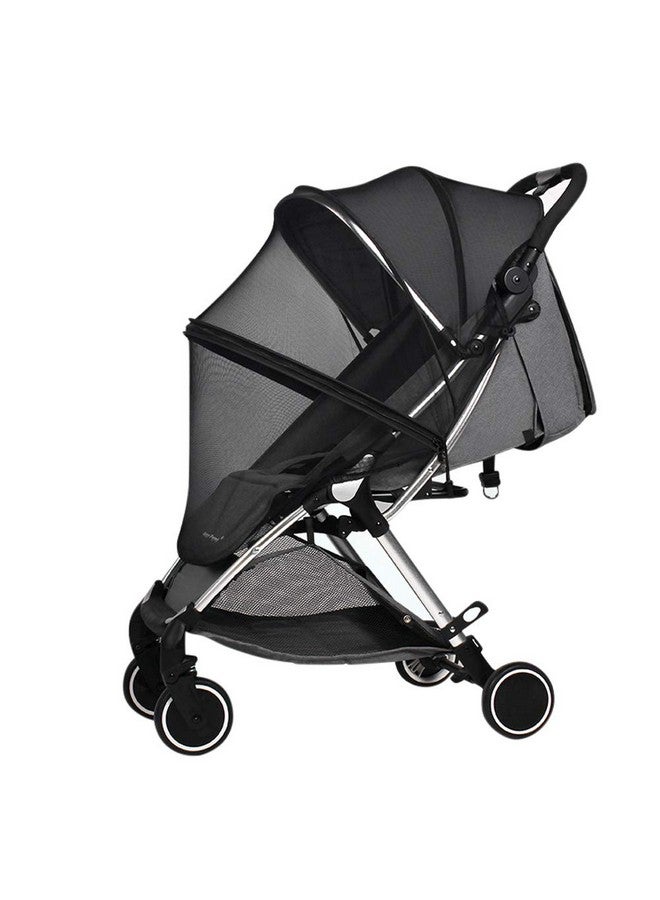 ITODA 2 In 1 Net Baby Stroller Sun Shades With Zipper Window Universal Mesh Travel Breathable See Through Outdoor Walking Beach Parasol Windproof Protective Cover For Seats Bassinets And Carriers - Image 2