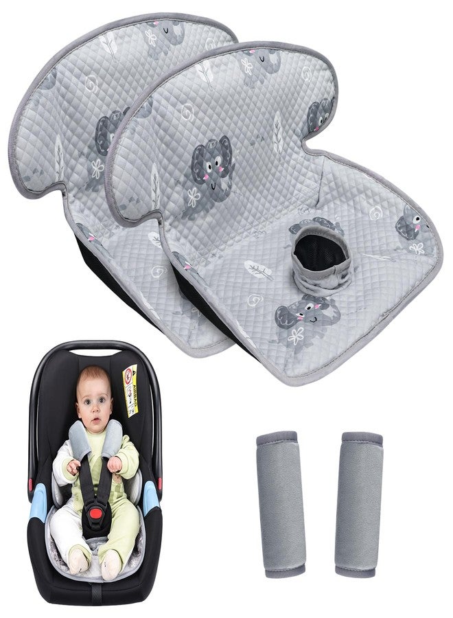 COOLBEBE Car Seat Protector for Potty Training, 2 Pack Dry Waterproof Car Seat Liner Toilet Training with Anti-Slip Backing, Baby Infant Toddler Piddle Pads Cover Pad for Strollers, Carseat (Grey) - Image 1