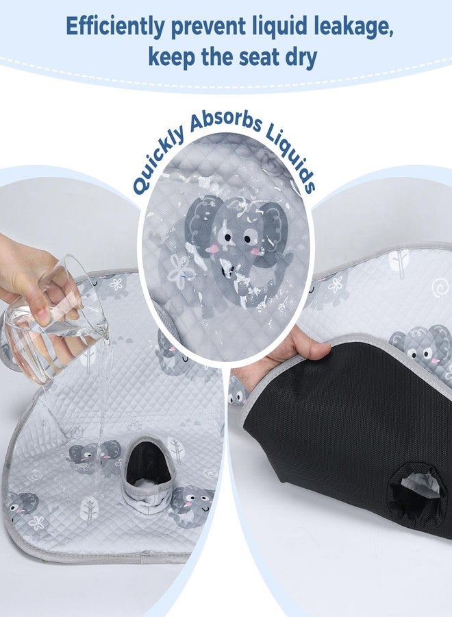 COOLBEBE Car Seat Protector for Potty Training, 2 Pack Dry Waterproof Car Seat Liner Toilet Training with Anti-Slip Backing, Baby Infant Toddler Piddle Pads Cover Pad for Strollers, Carseat (Grey) - Image 4