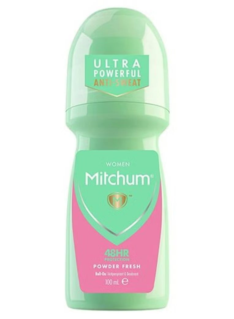 ميتشوم مزيل عرق ومضاد للتعرق باودر فريش للنساء، حماية تدوم 48 ساعة، 100 مل