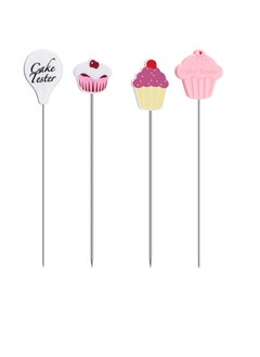 Patelai Cake Tester Needles Holiday Stainless Steel Reusable Cake Testing Needles Practical Cake Tester Skewer Needles for Kitchen Home Bakery Tools, 4 Pieces  - Image 1