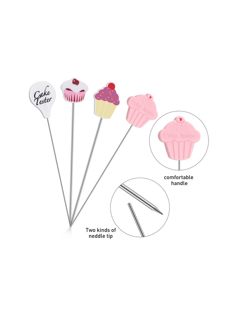 Patelai - Cake Tester Needles Holiday Stainless Steel Reusable Cake Testing Needles Practical Cake Tester Skewer Needles for Kitchen Home Bakery Tools, 4 Pieces - Image 1