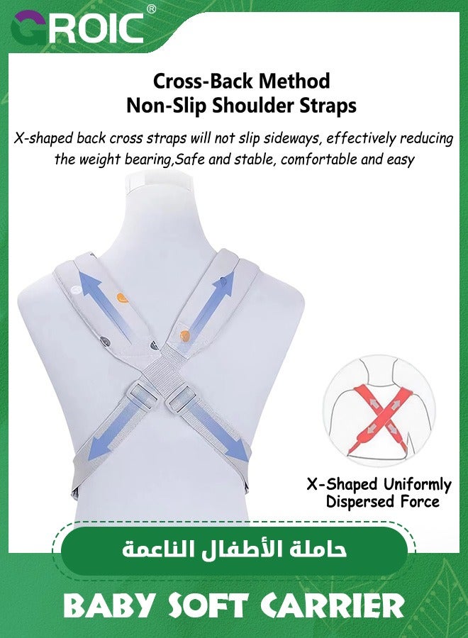 GROIC Baby Carrier,Baby Sling Carrier, Baby Soft Carrier for Newborn, 4-in-1 Carrier Toddler Carrier Baby Wraps Carrier for Newborns,Nursing Sling Wrap Carries - Image 4