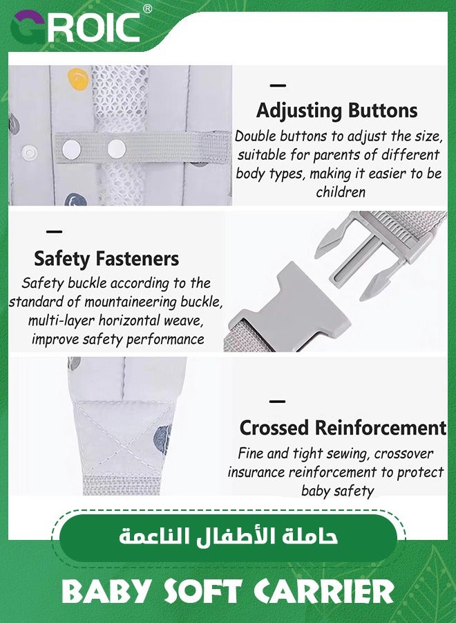 GROIC Baby Carrier,Baby Sling Carrier, Baby Soft Carrier for Newborn, 4-in-1 Carrier Toddler Carrier Baby Wraps Carrier for Newborns,Nursing Sling Wrap Carries - Image 5