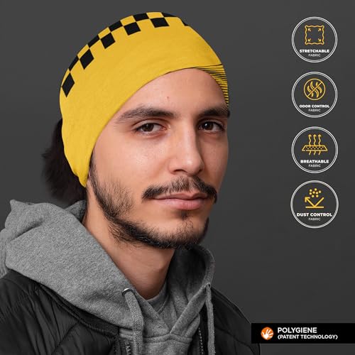 WANDERLOOMS Trackside Unisex Bandana Mask for Men to Cover Face & Head | Printed Bandana for Men Hair | Multifunctional for Bike Daily Commute | Scarf for Men & Women Free Size - Image 5