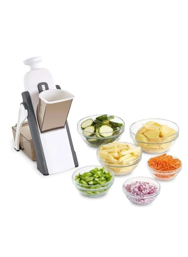 Multi-Functional Vegetable Cutter & Slicer | Hand Press Food Chopper with Built-In Container | Safe & Easy Kitchen Gadget for Carrots, Potatoes, Zucchini & More - Image 3