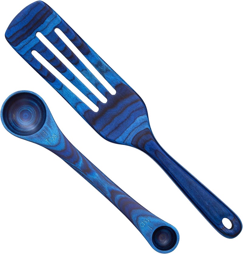 Totally Bamboo Baltique Malta Collection 2 Piece Cooking Utensil Set, Spurtle & Measuring Spoon - Image 1