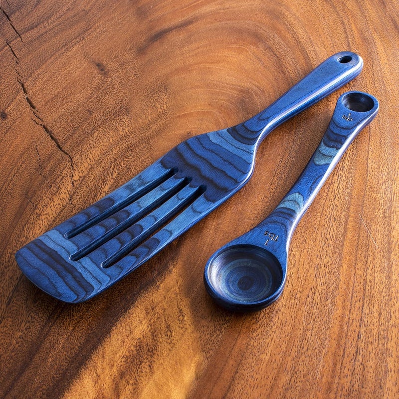 Totally Bamboo Baltique Malta Collection 2 Piece Cooking Utensil Set, Spurtle & Measuring Spoon - Image 2