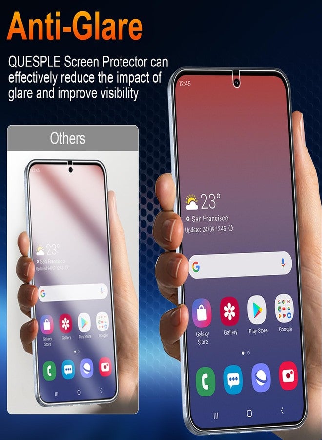 QUESPLE 2 Pack for Samsung Galaxy S25 Matte Privacy Screen Protector [Not Glass], 360° Anti-Spy, Anti-Scratch, Anti-Glare, Support Fingerprint Unlock - Image 4