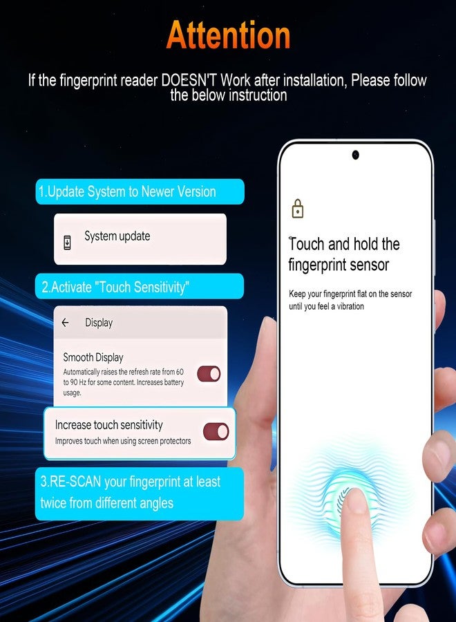 QUESPLE 2 Pack for Samsung Galaxy S25 Matte Privacy Screen Protector [Not Glass], 360° Anti-Spy, Anti-Scratch, Anti-Glare, Support Fingerprint Unlock - Image 5