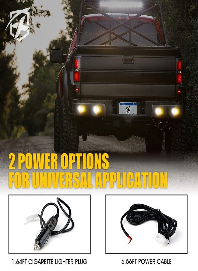 Xprite Surface Mount Strobe Lights Kit with Control Panel, Amber White Grill Grille Side Marker Flashing Emergency Warning Light for Trucks Vehicles ATV RV Cars Van 8PCS - Image 5