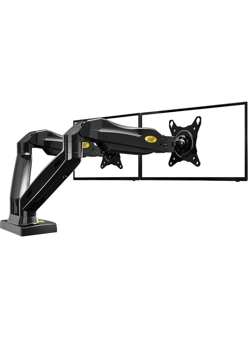 Dual Monitor Desk Mount, Full Motion Swivel Computer Monitor Arm for Two 17-27 Inch Monitors with Load Capacity 4.4~19.8 lbs Each - Image 2