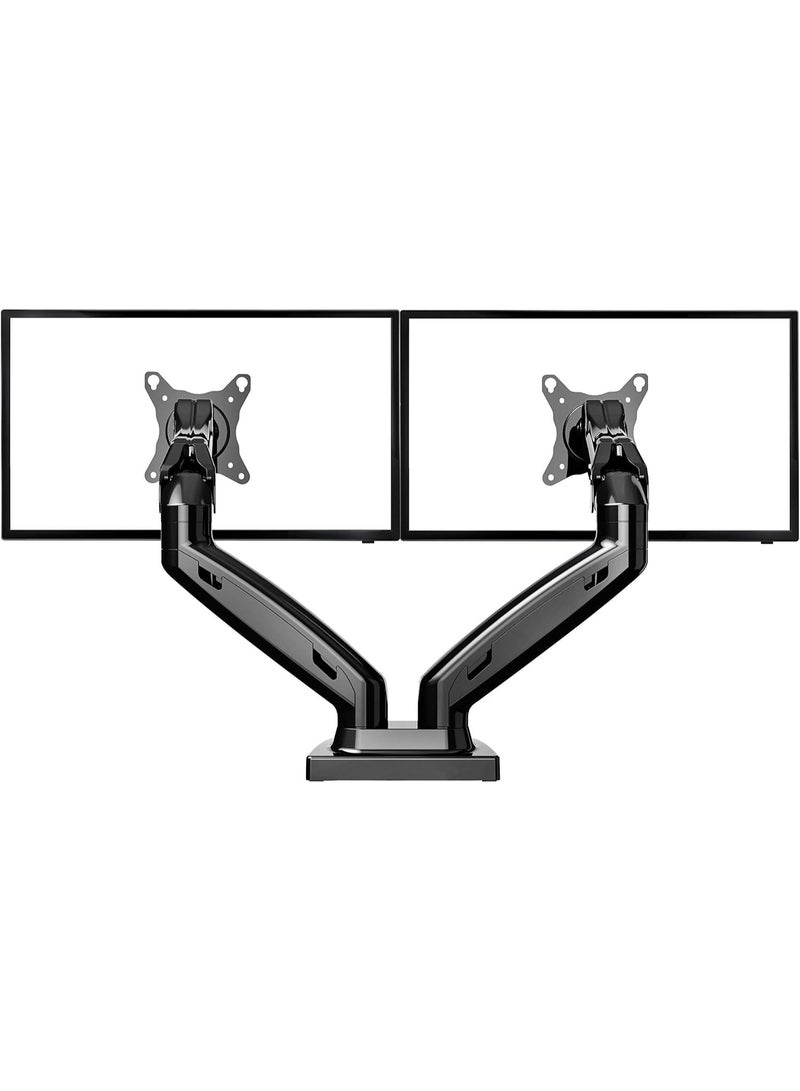 Dual Monitor Desk Mount, Full Motion Swivel Computer Monitor Arm for Two 17-27 Inch Monitors with Load Capacity 4.4~19.8 lbs Each - Image 3