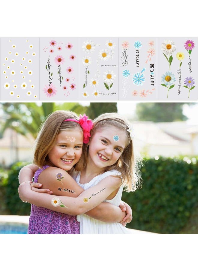 Konsait 25 Sheets Flower Temporary Tattoos, Fake Tiny Temporary Tattoo Waterproof Body Art Sticker for Women Girls Kids,Hand Neck Wrist, Brirthday Party Favour Supplies,Party Bags Filler - Image 4