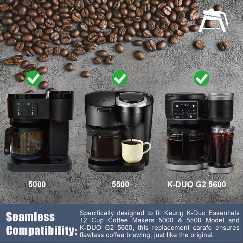 CUPALL Replacement for KEURIG K-DUO Essentials 12 Cups Glass Coffee Carafe (not Fit K-Duo Model) - Image 2