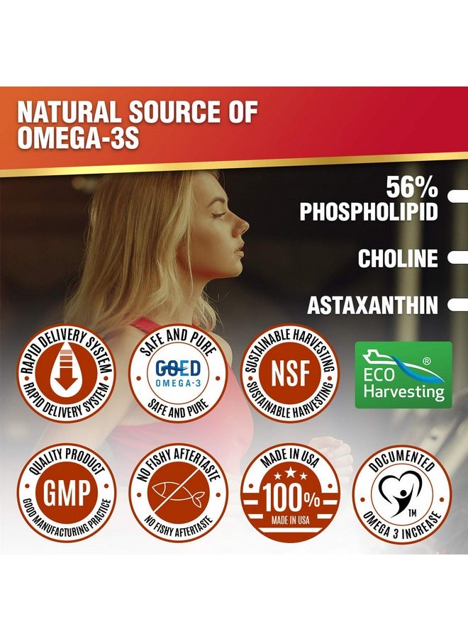 LABO Nutrition - Perfect Krill Ex The Purest Ultra Strength Antarctic Krill Oil Highest Phospholipids (>56%) With Choline & Astaxanthin Omega 3 Heart & Joint Support 100% Made In Usa 2X 60Softgels - Image 1