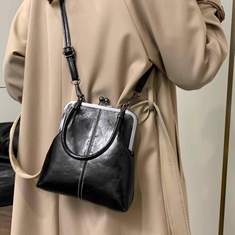 sunaeset black crossbody bags for women, small kiss lock purses and handbags, purse with pockets and compartments - Image 3